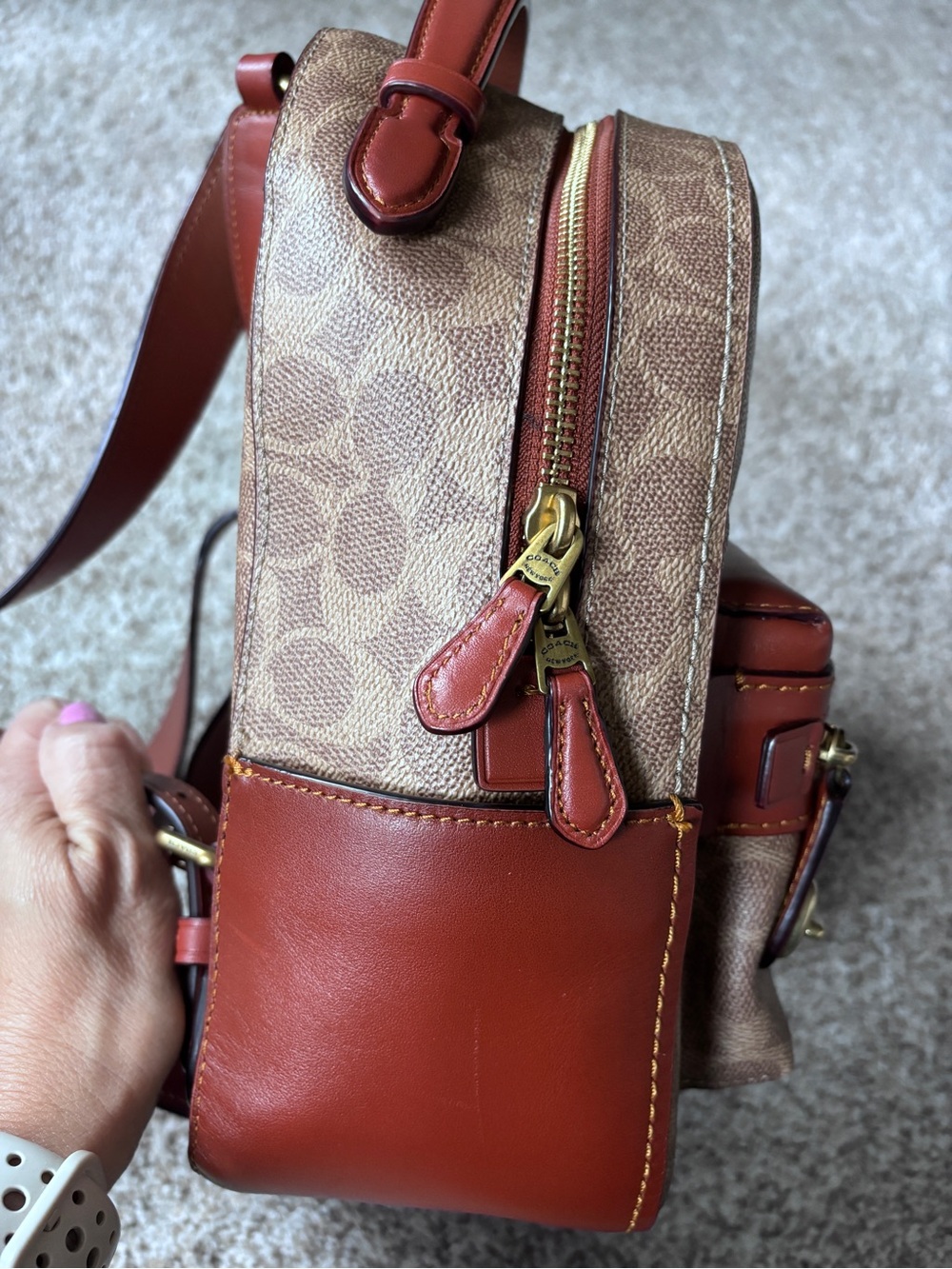 Coach Campus Backpack 23 In Signature Coated Canvas& Refined Calf Leather - Picture 8 of 14